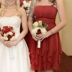 David's Bridal Bridesmaid Prom Dress Apple